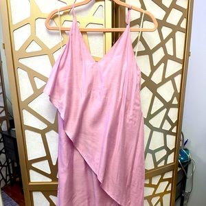 Free People Shimmery Pink Layers Midi Dress